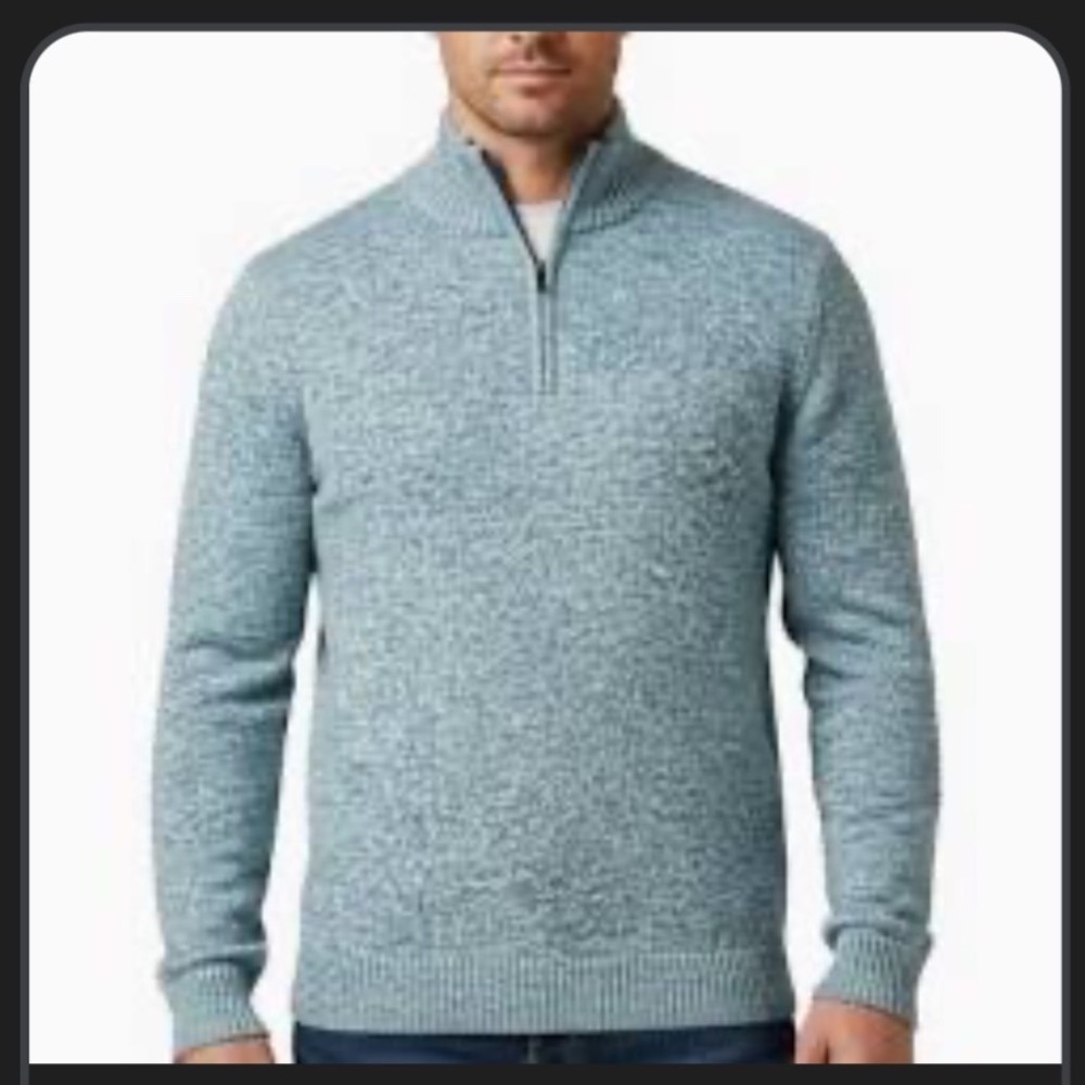 Even Tide Pete Snowheather Textured 1/4 Zip Sweater Beige XXL‎ Stitch Fix NWT